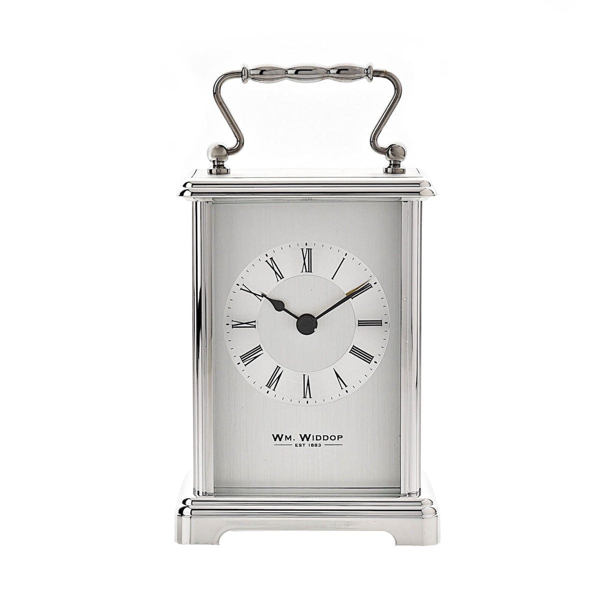 Widdop Gifts Clocks Silver Carriage Clock