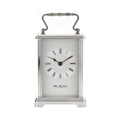 Widdop Gifts Clocks Silver Carriage Clock