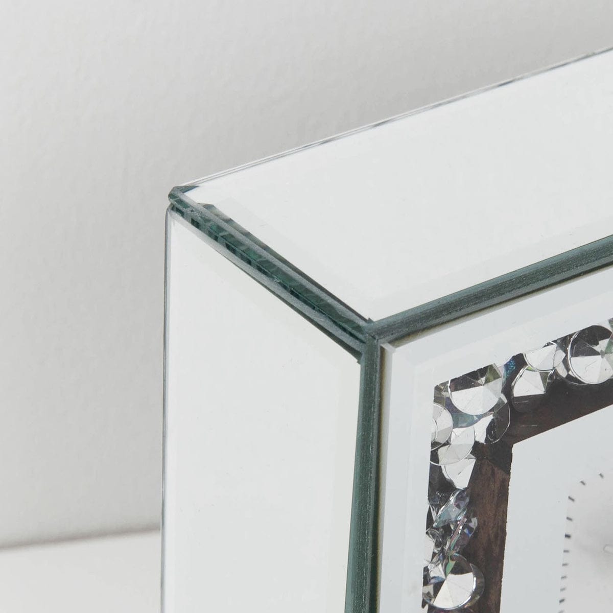 Widdop Gifts Clocks Silver Crystal Border Mantel Clock
