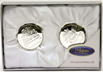 Widdop Gifts Trinket & keepsake Boxes Silver Plated First Curl & First Tooth Boxes