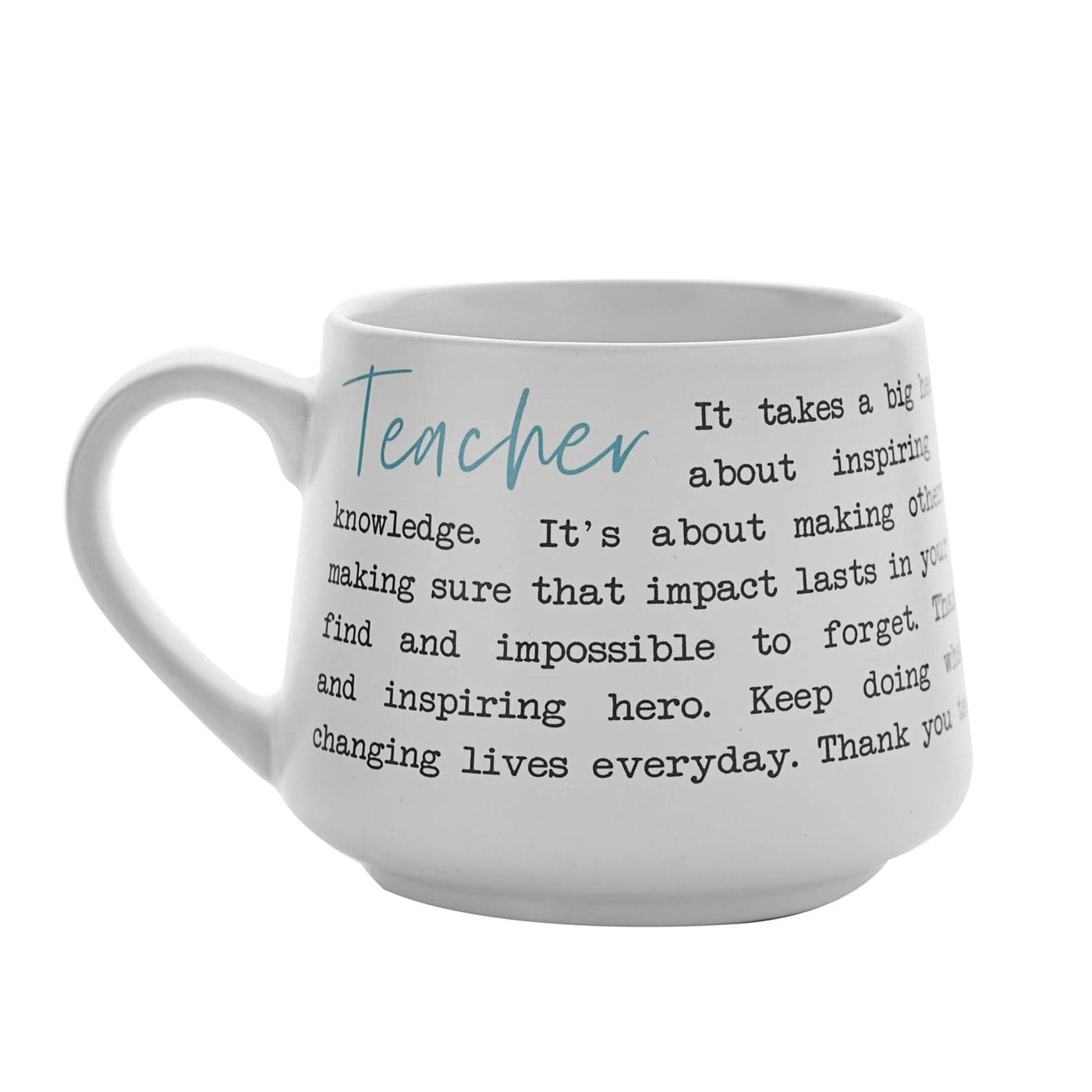 Widdop Gifts Mugs & Drinkware Teacher Message Stoneware Mug