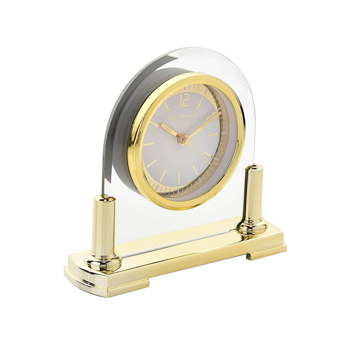 Widdop Gifts Clocks Two Tone Gold Mantel Clock