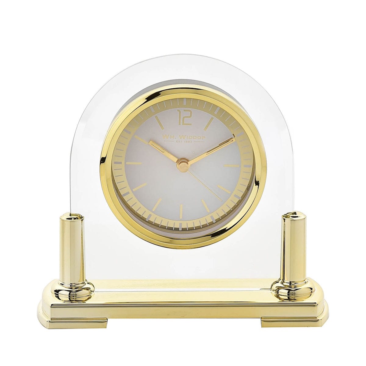 Widdop Gifts Clocks Two Tone Gold Mantel Clock