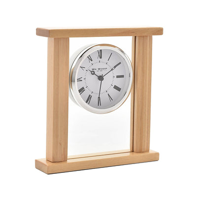 Widdop Gifts Clocks Wood and Glass Mantel Clock