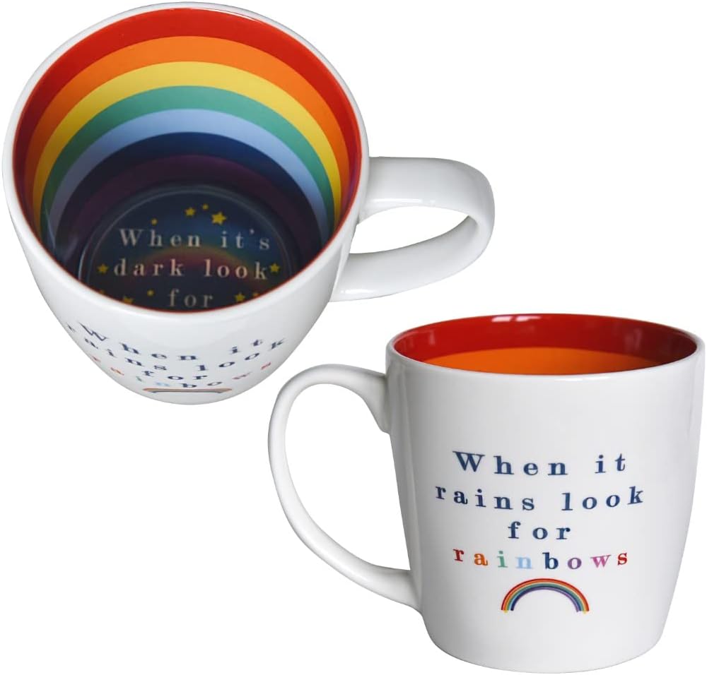 WPL Mugs & Drinkware When It Rains Look For Rainbows Mug