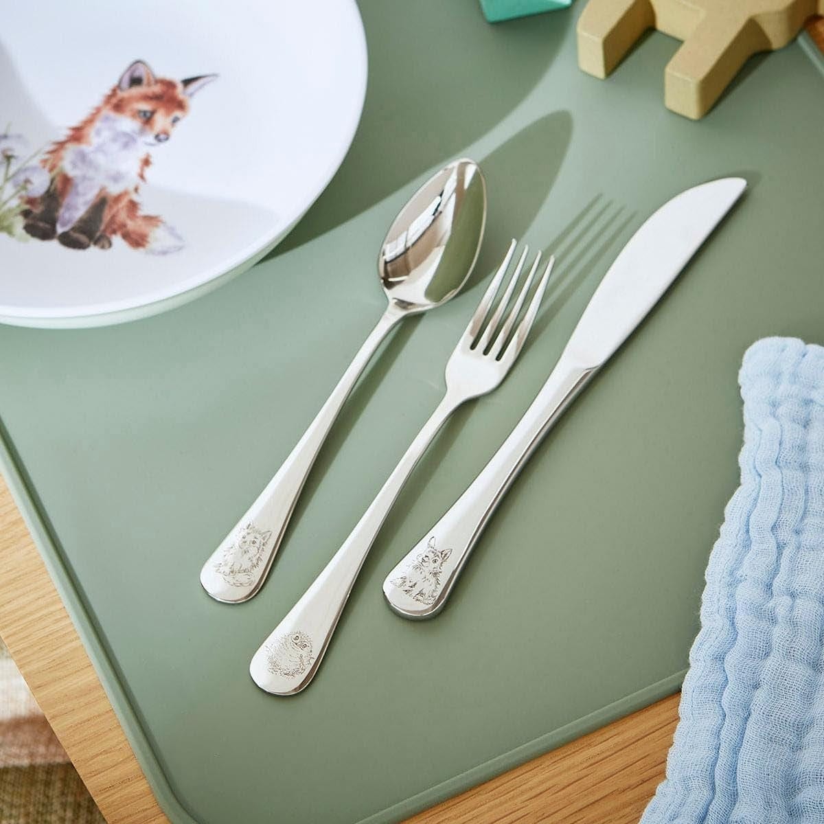 Wrendale Designs Kitchen Accessories 3 Piece Stainless Steel Children's Cutlery Set