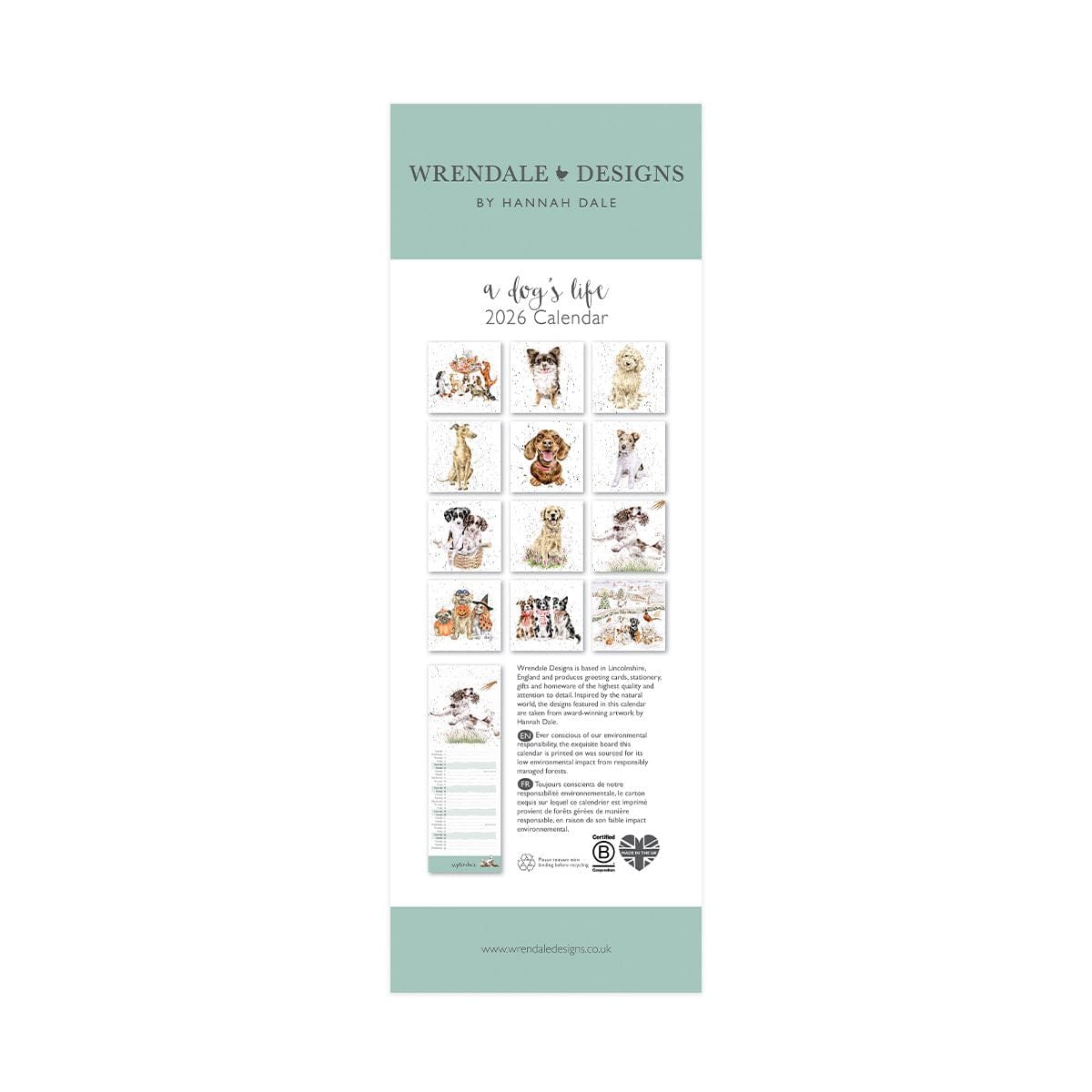Wrendale Designs Calendars A Dog's Life 2026 Calendar