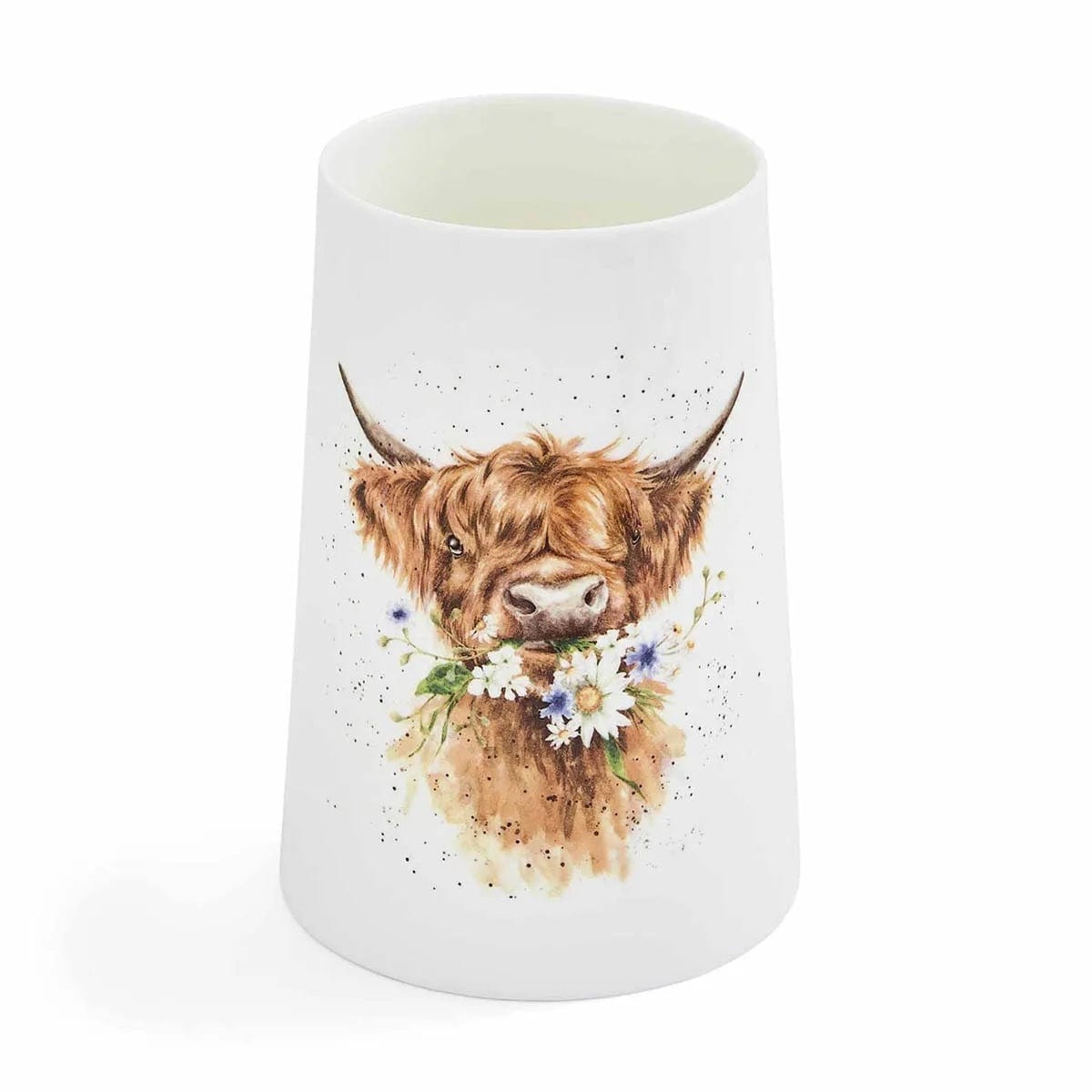 Wrendale Designs Home accessories Bone China Vase with Highland Cow Design