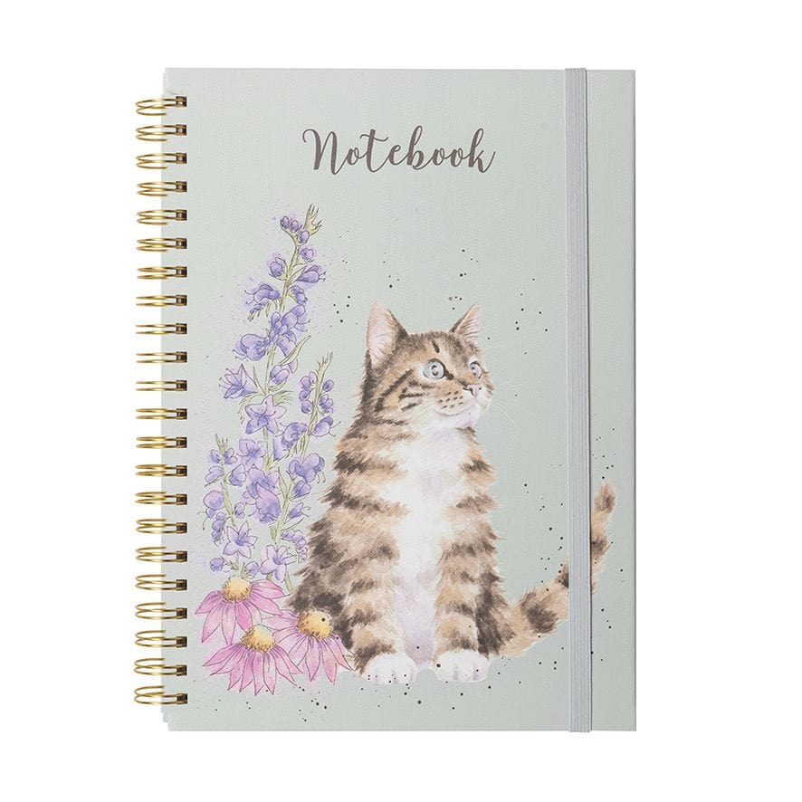 Wrendale Designs Stationery Cat and Floral Design A4 Notebook
