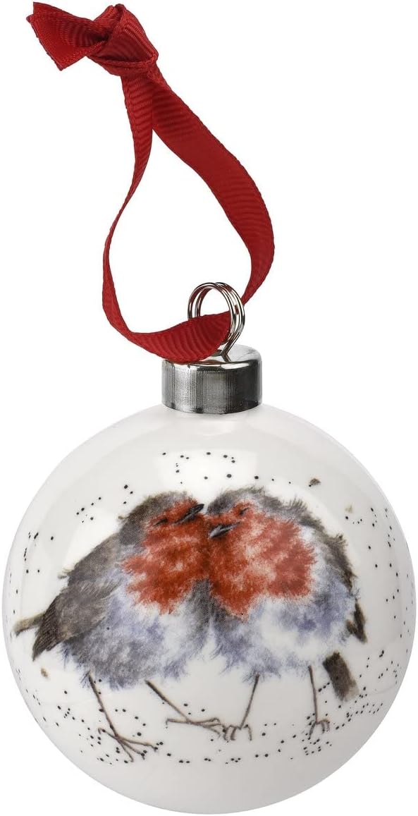 Wrendale Designs Christmas Decorations Snuggled Up Choice of Illustrated Boxed Christmas Baubles