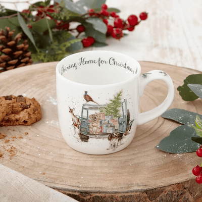 Wrendale Designs Mugs & Drinkware Driving Home For Christmas Mug