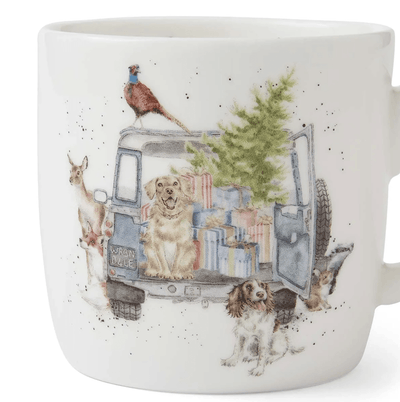 Wrendale Designs Mugs & Drinkware Driving Home For Christmas Mug
