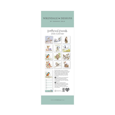 Wrendale Designs Calendars Feathered Friends 2026 Calendar