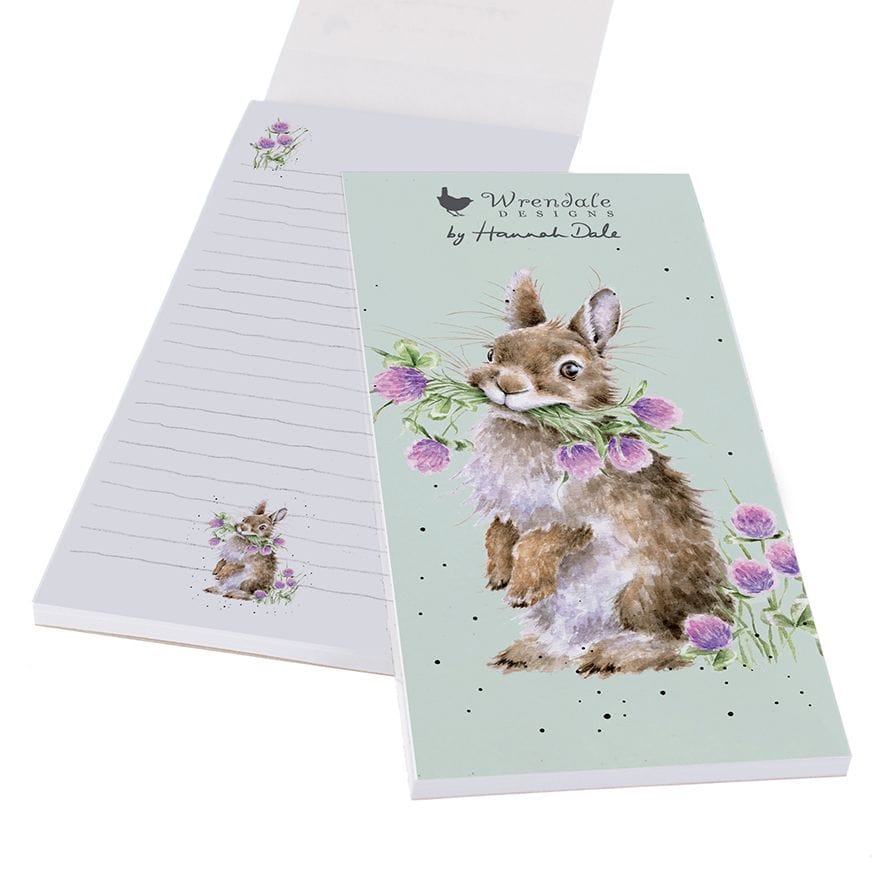 Wrendale Designs Stationery Floral Rabbit Illustrated Shopping List Pad