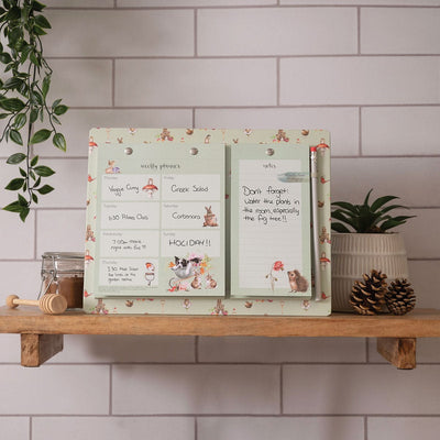 Wrendale Designs Stationery Garden Friends Weekly and Shopping Planner