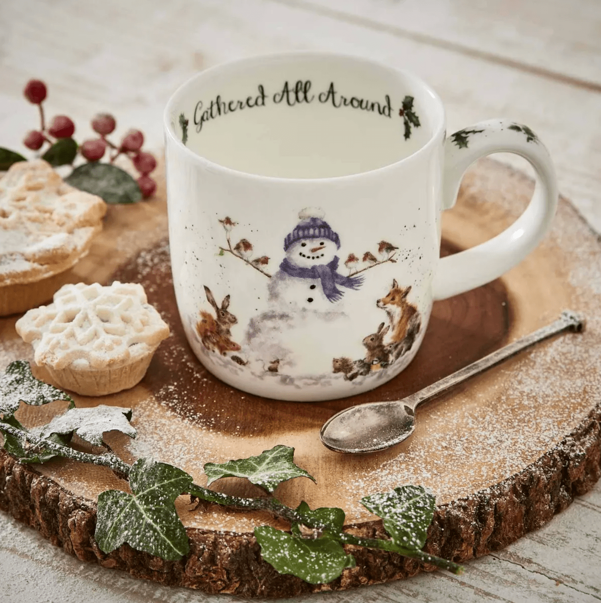 Wrendale Designs Mugs & Drinkware Gathered All Around Snowman Christmas Mug