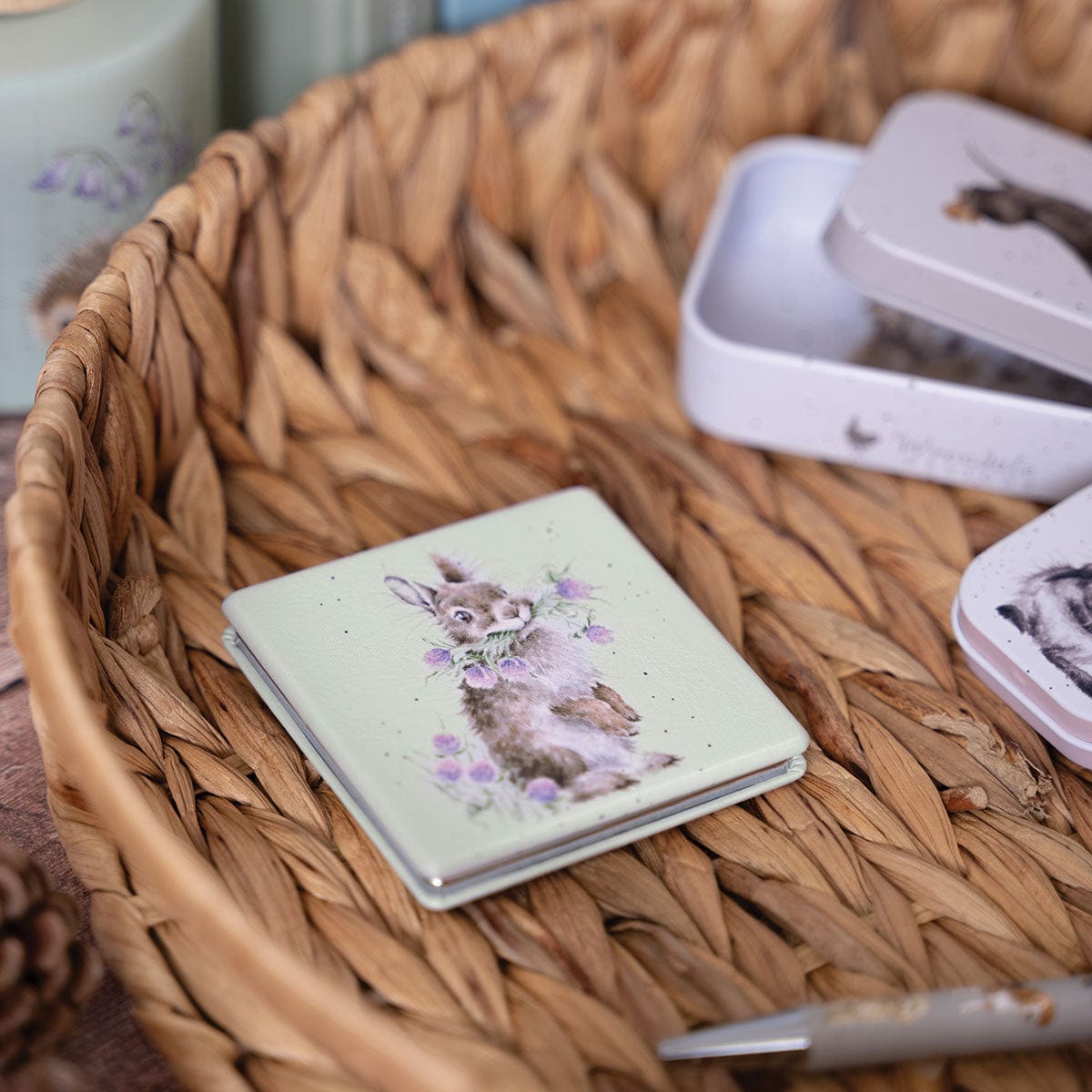 Wrendale Designs Compact Mirrors 'Head Clover Heels' Rabbit Compact Mirror