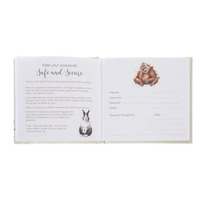 Wrendale Designs Notebooks Hedgehog Design Password Notebook