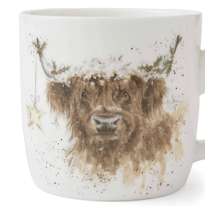 Wrendale Designs Mugs & Drinkware Highland Cow Star Christmas Mug