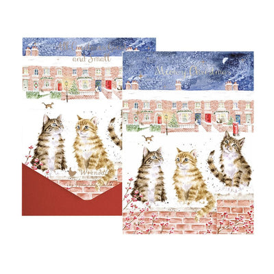 Wrendale Designs christmas cards In the lane snow is glistening Illustrated Animal Christmas Card Packs