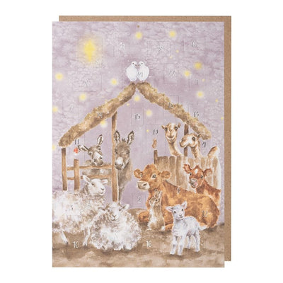 Wrendale Designs Advent Calendar Away in a manger Illustrated Animal Design Advent Calendar Cards