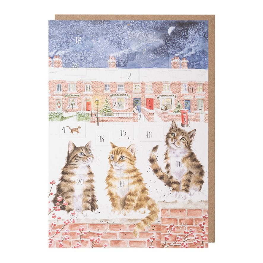Wrendale Designs Advent Calendar In the lane snow is glistening Illustrated Animal Design Advent Calendar Cards