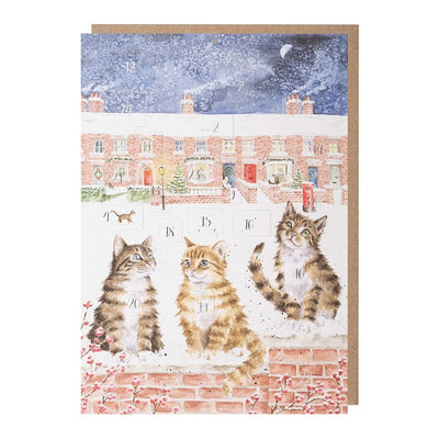 Wrendale Designs Advent Calendar In the lane snow is glistening Illustrated Animal Design Advent Calendar Cards