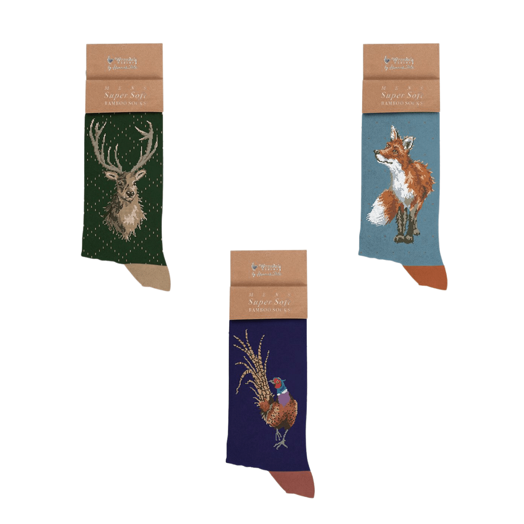 Wrendale Designs Socks Illustrated Animal Socks For Men - Choice of Design