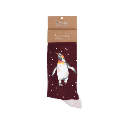 Wrendale Designs Socks Christmas Penguin Illustrated Animal Socks For Men - Choice of Design