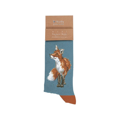 Wrendale Designs Socks Fox Illustrated Animal Socks For Men - Choice of Design