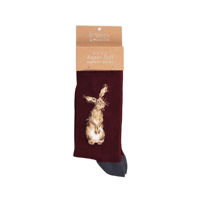 Wrendale Designs Socks Hare Illustrated Animal Socks For Men - Choice of Design