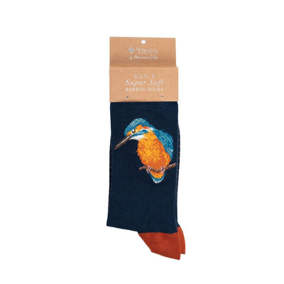 Wrendale Designs Socks Kingfisher Illustrated Animal Socks For Men - Choice of Design