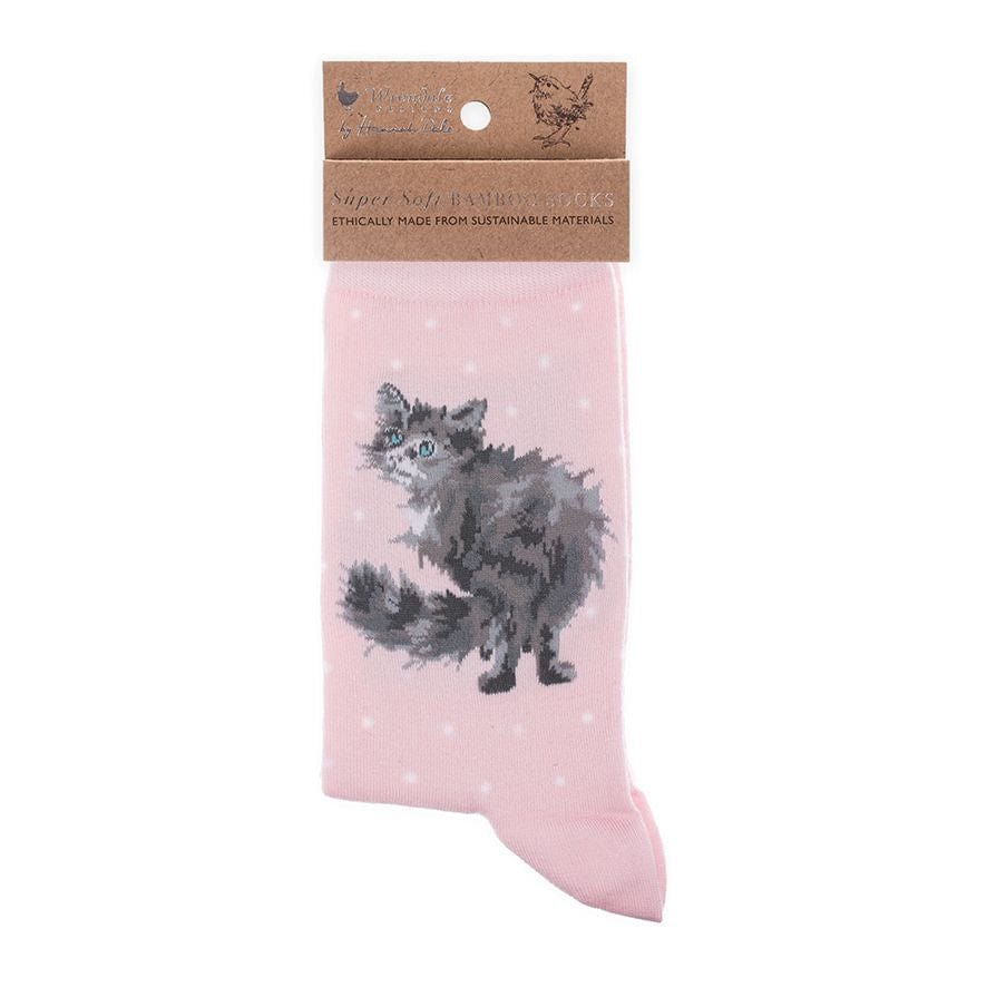 Wrendale Designs Socks Cat Illustrated Animal Socks For Women - Choice of Design