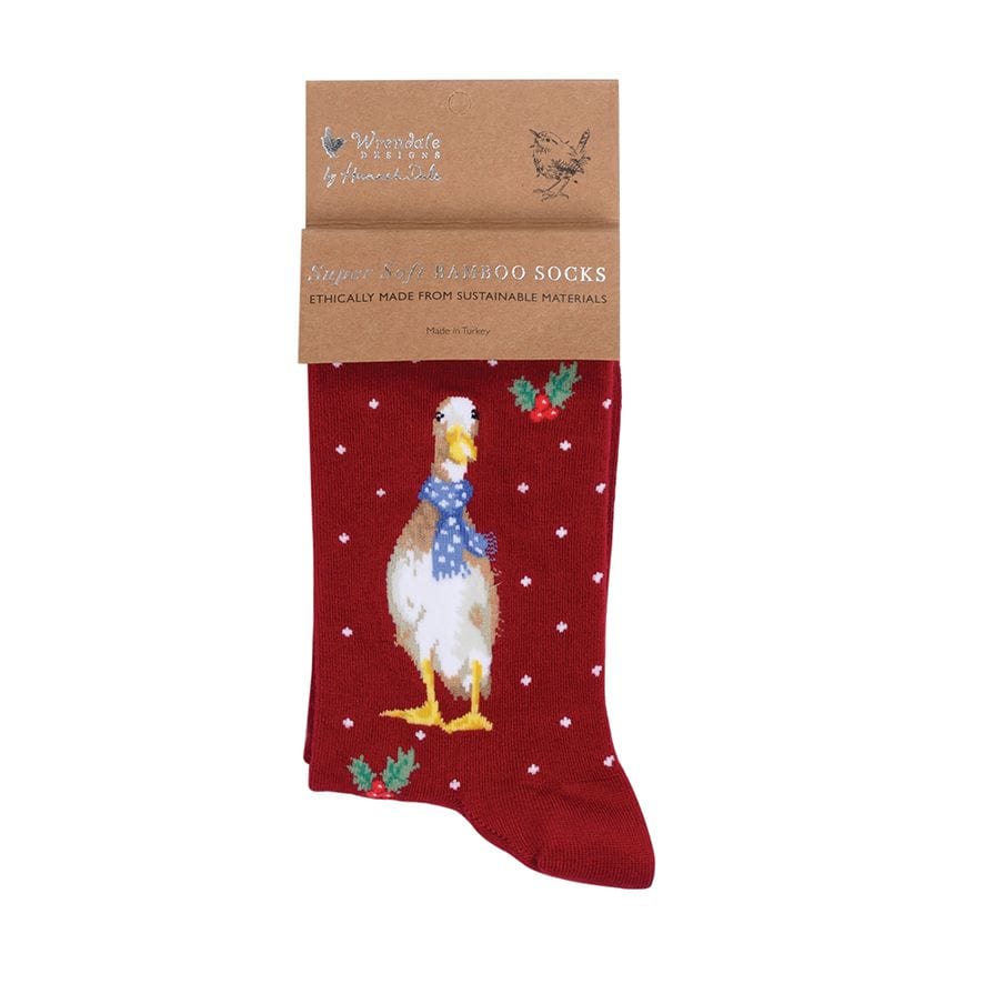 Wrendale Designs Socks Christmas Duck Illustrated Animal Socks For Women - Choice of Design