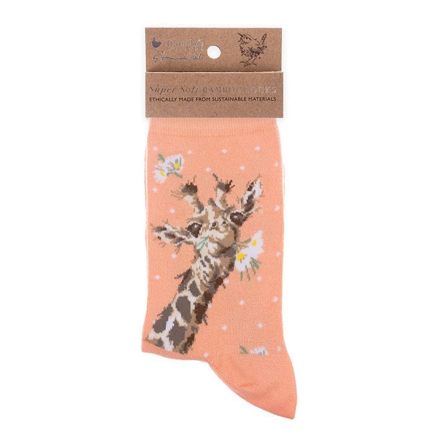 Wrendale Designs Socks Giraffe Illustrated Animal Socks For Women - Choice of Design