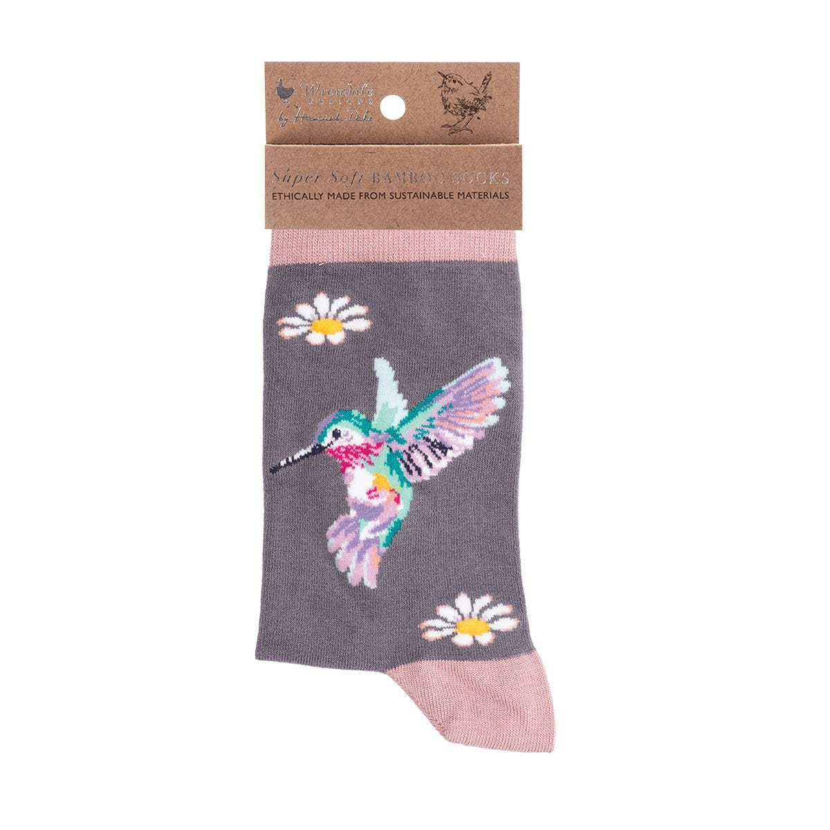 Wrendale Designs Socks Hummingbird Illustrated Animal Socks For Women - Choice of Design