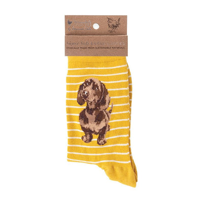 Wrendale Designs Socks Sausage Dog Illustrated Animal Socks For Women - Choice of Design