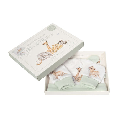 Little Savannah Hat and Mitten Gift Set