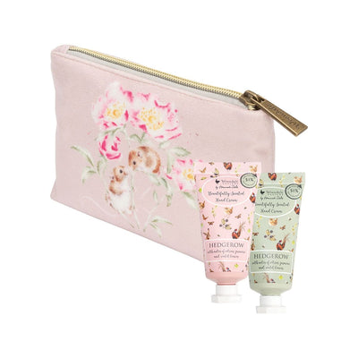 Wrendale Designs Beauty Accessories Hedgerow ( Pink ) Mini Hand Cream Gift Pouch - Choice of Design