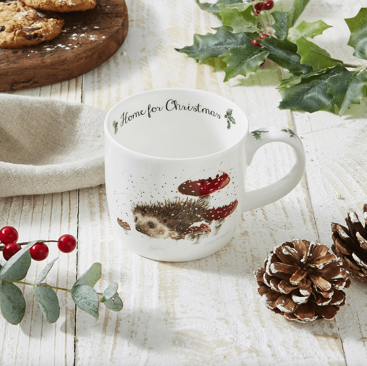 Wrendale Designs Mugs & Drinkware Royal Worcester Christmas Hedgehog Mug