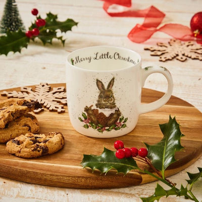 Wrendale Designs Mugs & Drinkware Royal Worcester Merry Little Christmas Rabbit Mug