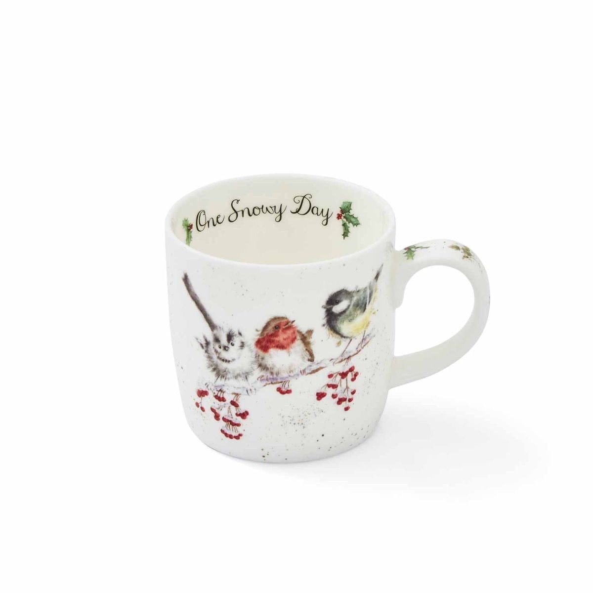 Wrendale Designs Mugs & Drinkware Royal Worcester One Snowy Day Birds Design Christmas Mug