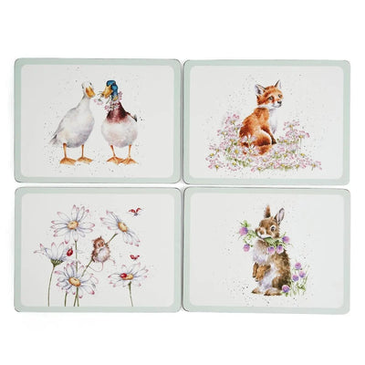Wrendale Designs Coasters & Placemats Set of 4 Wildflower Animal Placemats