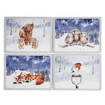 Wrendale Designs Dining Table Accessories Set of 4 Winter Sky Christmas Placemats