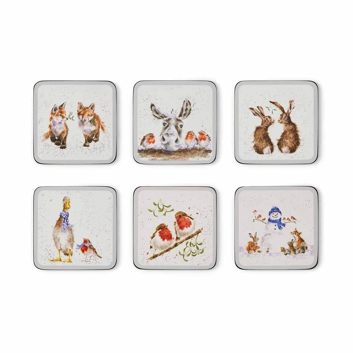 Wrendale Designs Coasters & Placemats Set of 6 Christmas Coasters