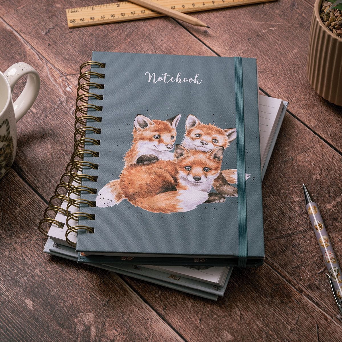 Wrendale Designs Stationery Snug As A Cub Fox Notebook