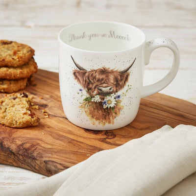 Wrendale Designs Mugs & Drinkware Thank You So Moooch Highland Cow Gift Boxed Mug