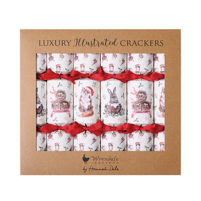 Wrendale Designs Christmas crackers Winter Wonderland Set of 6 Animal Christmas Crackers