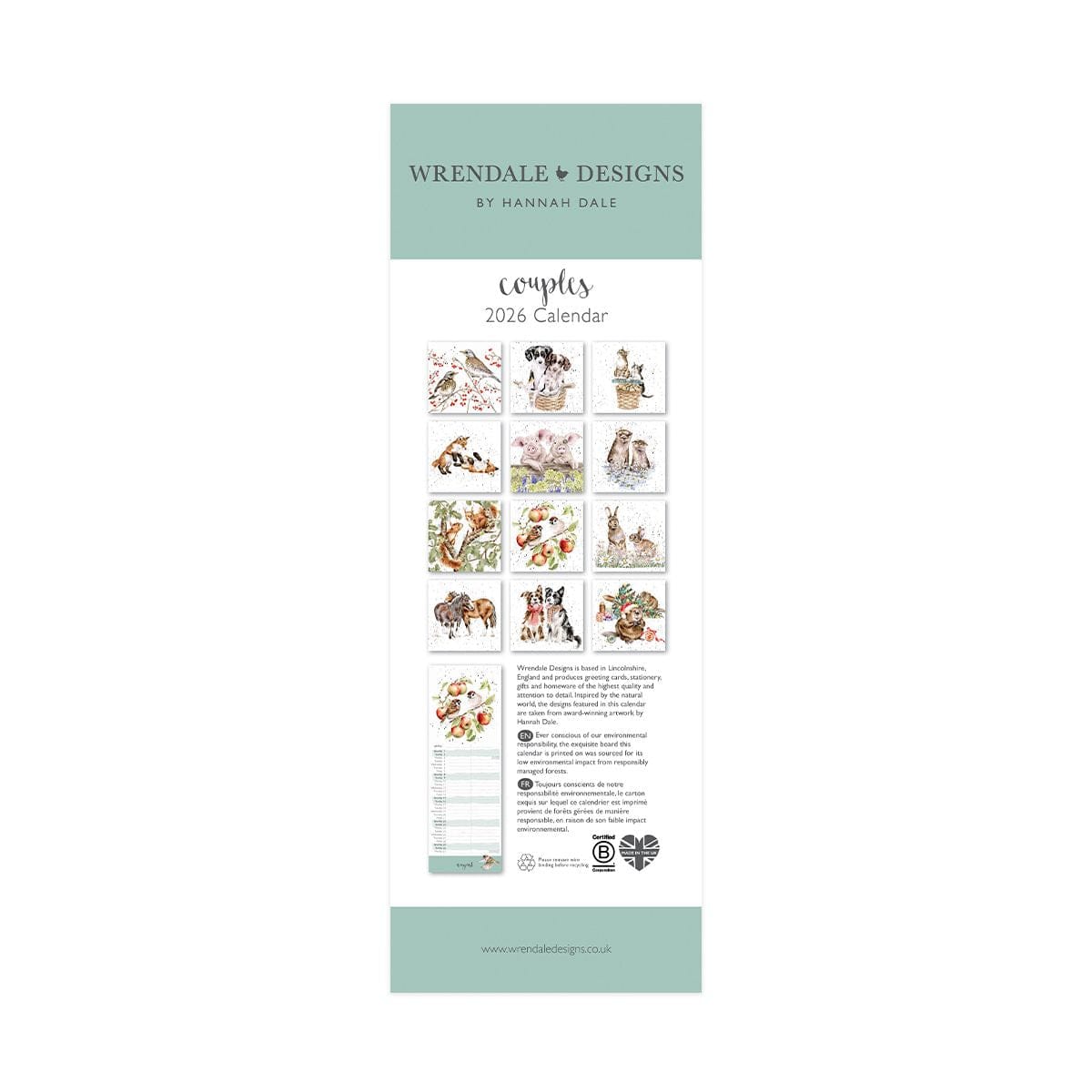 Wrendale Designs Calendars Yours and Mine Couples 2026 Calendar