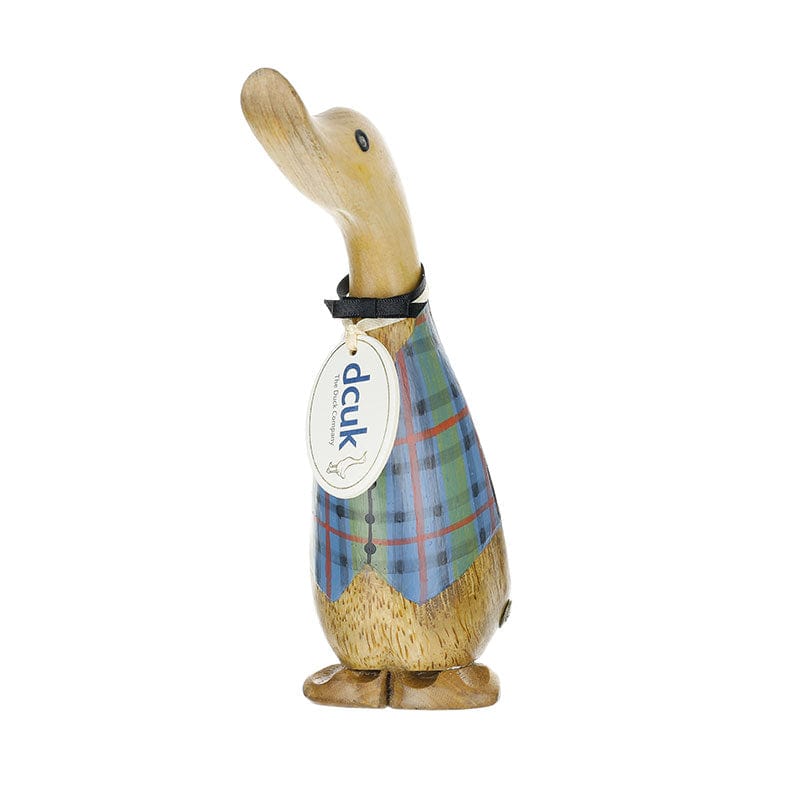 DCUK Ornaments Tartan Waistcoat Wooden Duckling